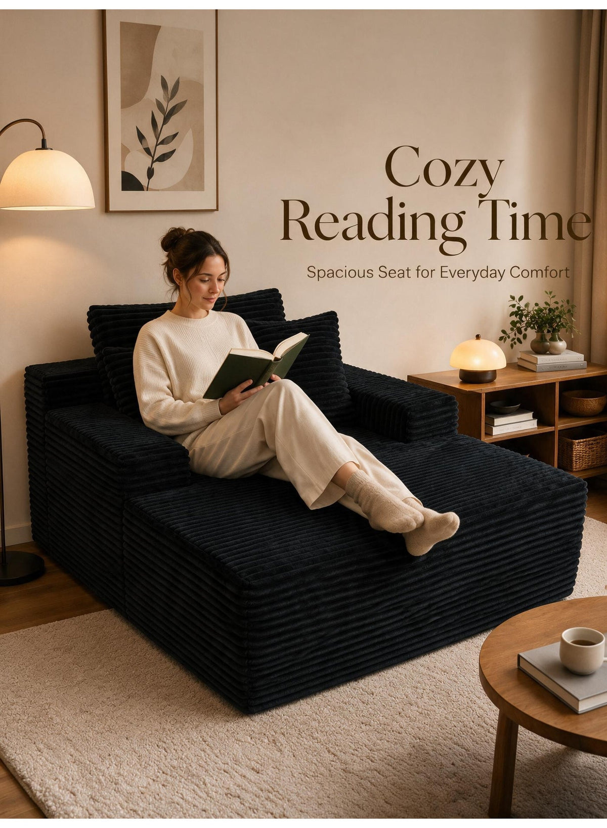 Lounge Sofa Chair – Black