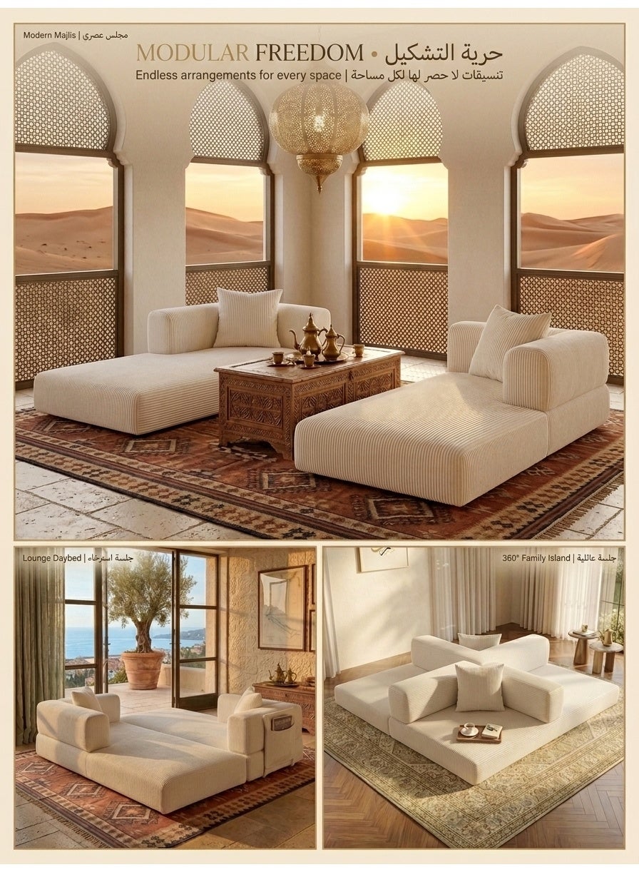 Convertible Floor Sofa Bed Pro – Vanilla White – image 4