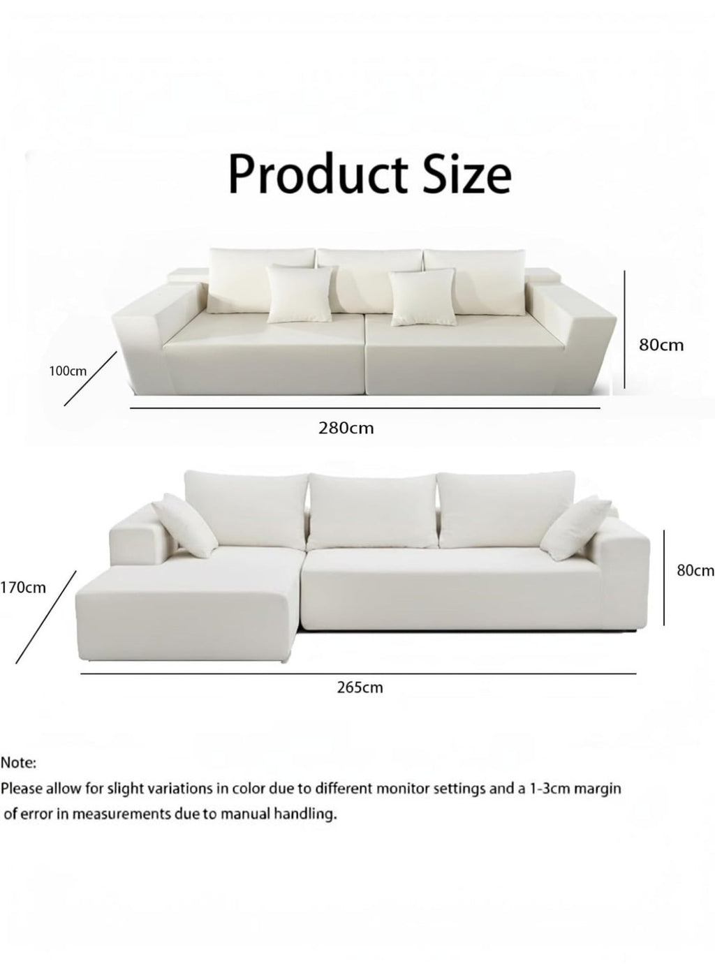 Cloud Sectional Boneless Sofa with Chaise, Beige