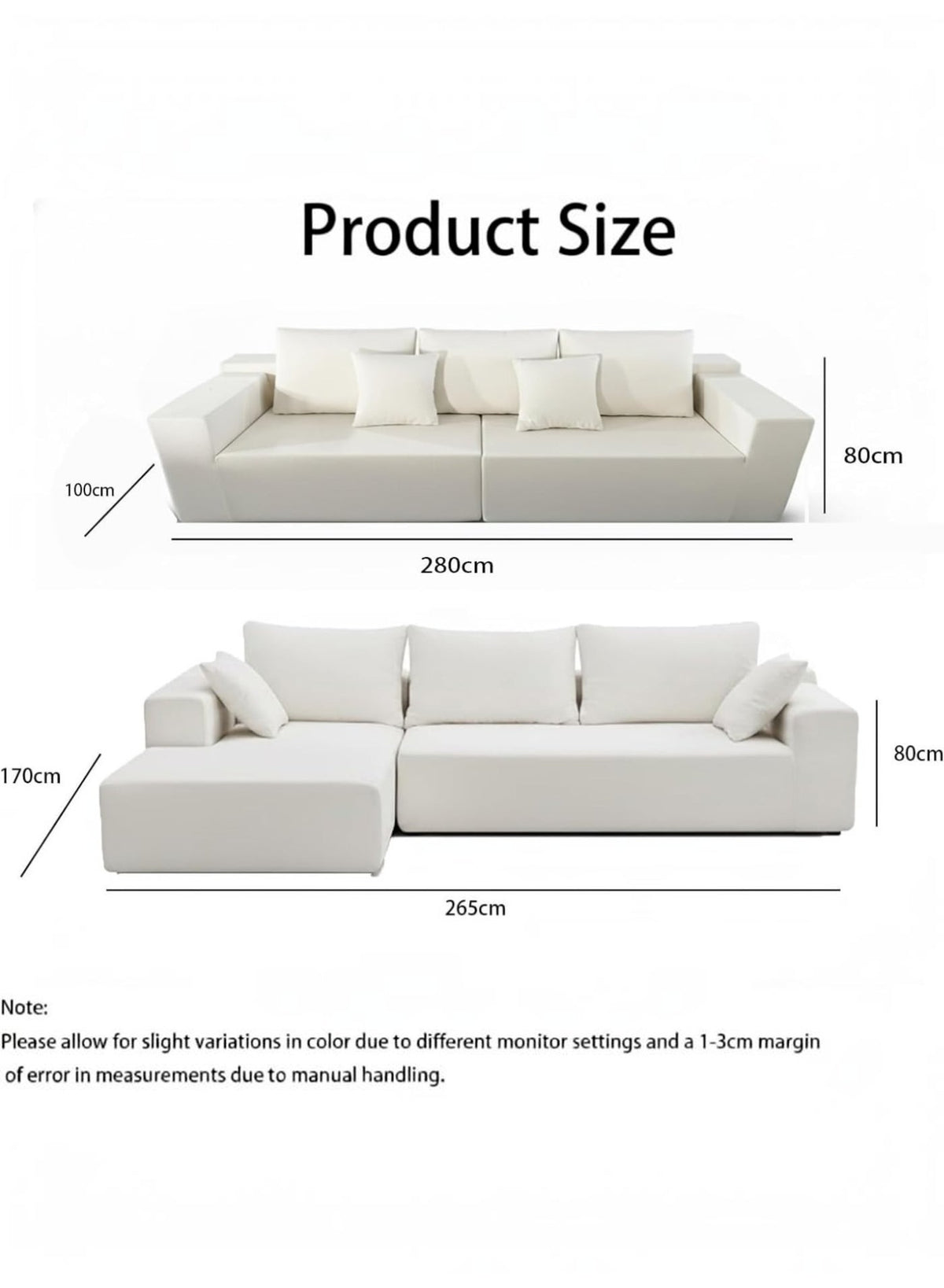 Cloud Sectional Boneless Sofa with Chaise, Beige