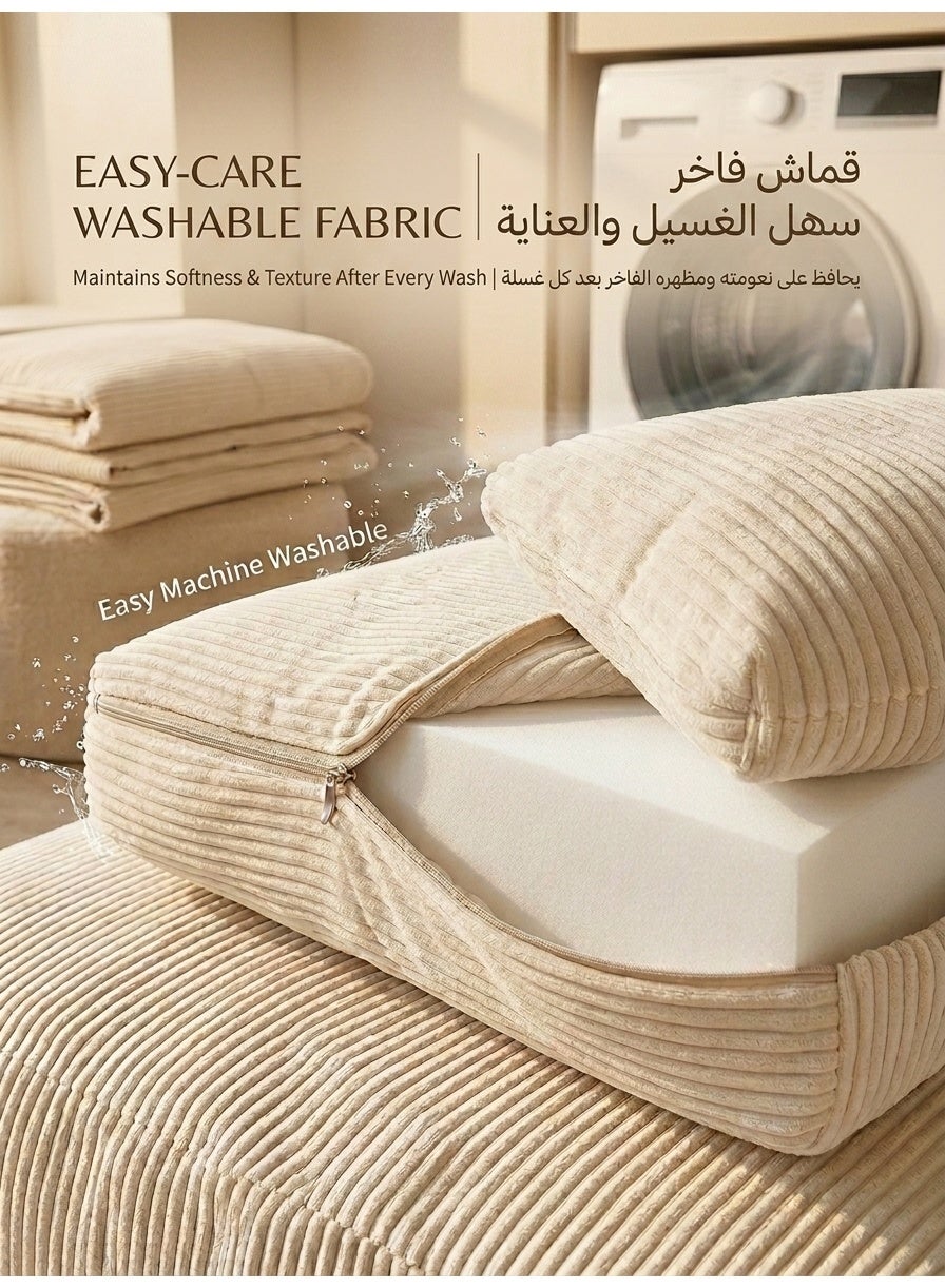 Convertible Floor Sofa Bed Pro – Vanilla White – image 9
