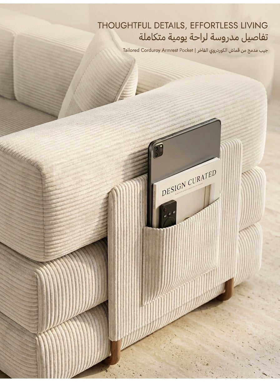 Convertible Floor Sofa Bed Pro – Vanilla White – image 8
