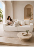 Cloud Sectional Boneless Sofa with Chaise, Beige