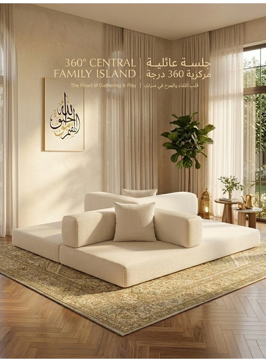 Convertible Floor Sofa Bed Pro – Vanilla White – image 7