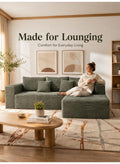 L-Shaped Modular Sectional Sofa – Green – image 1