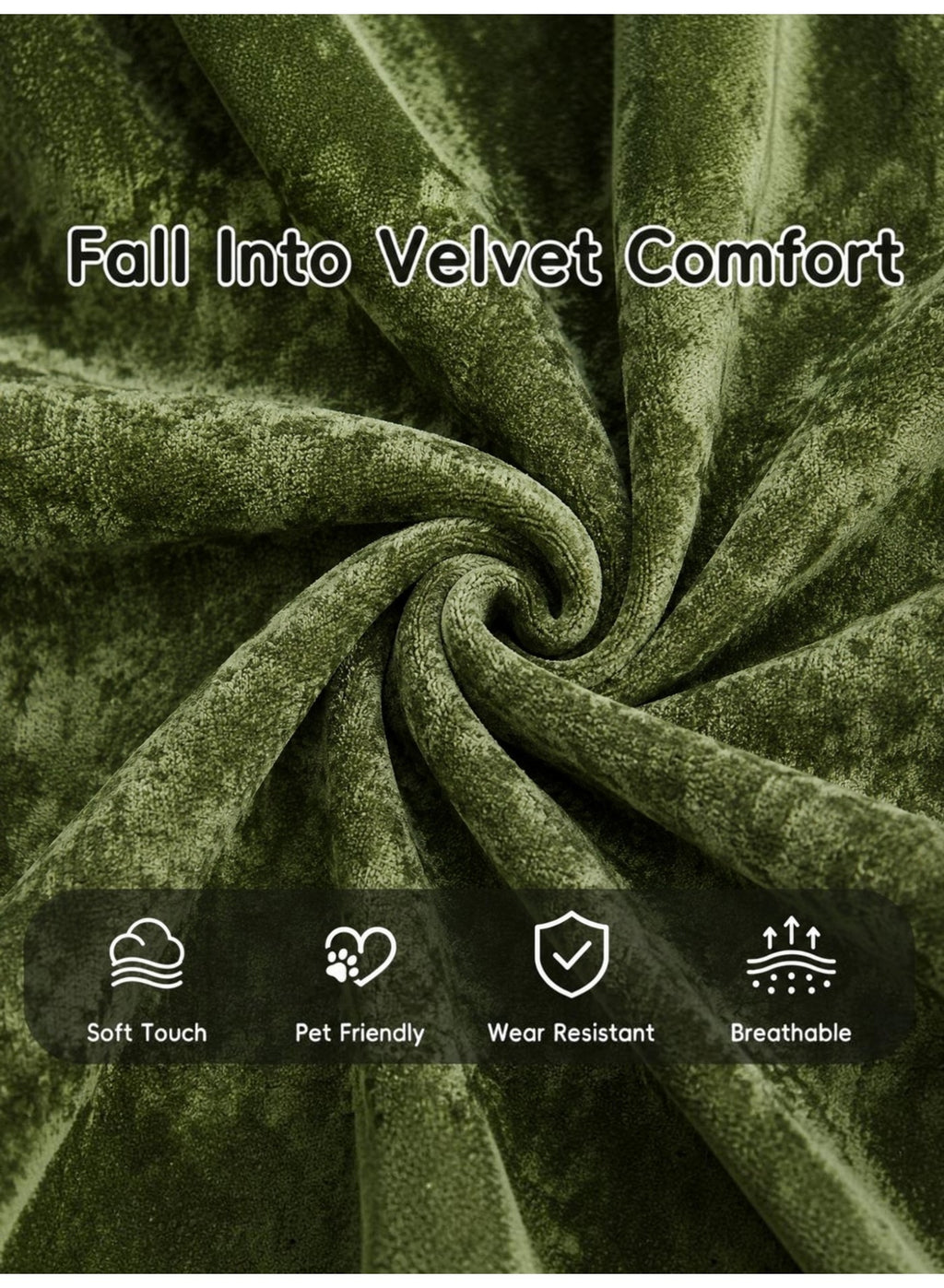 Folding Futon Sofa Bed – Green – image 2