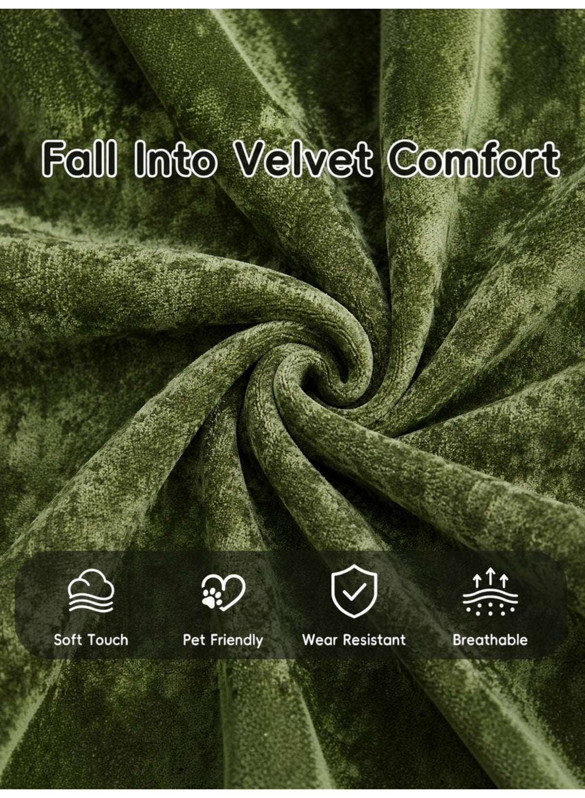 Folding Futon Sofa Bed – Green – image 2