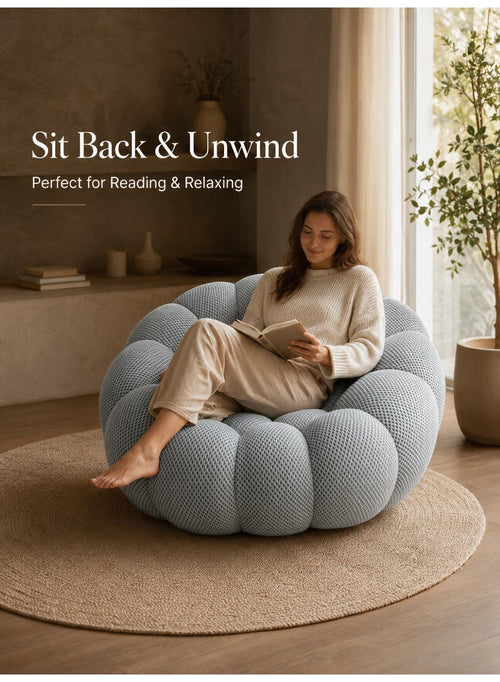 Oversized Bubble Sofa, Grey – 1-Seater