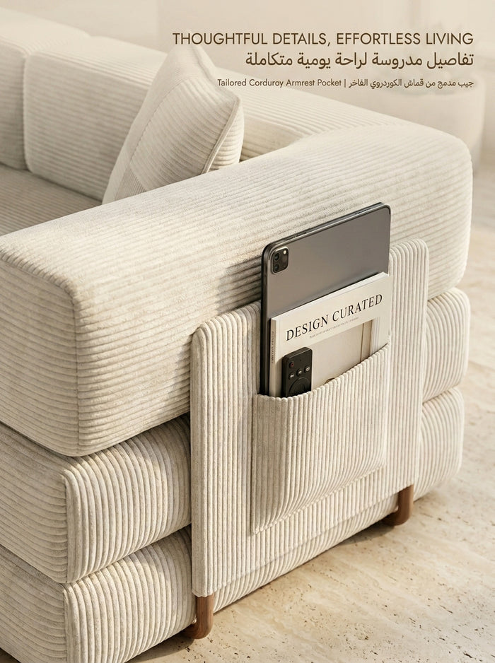 Armrest storage pocket